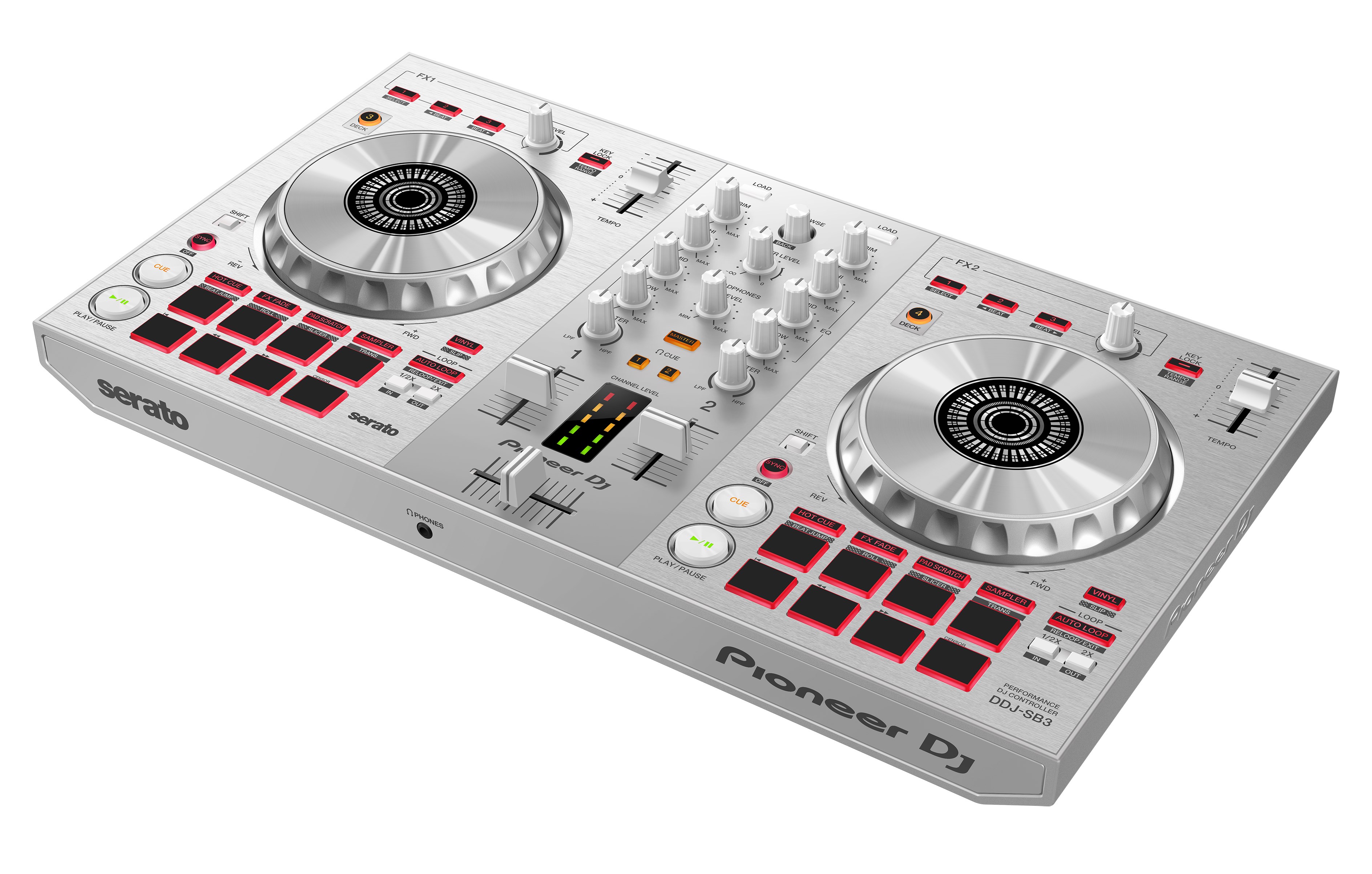 Pioneer DDJ SB3-S - Limited Edition Silver Version 2-Channel Controller  With Serato DJ